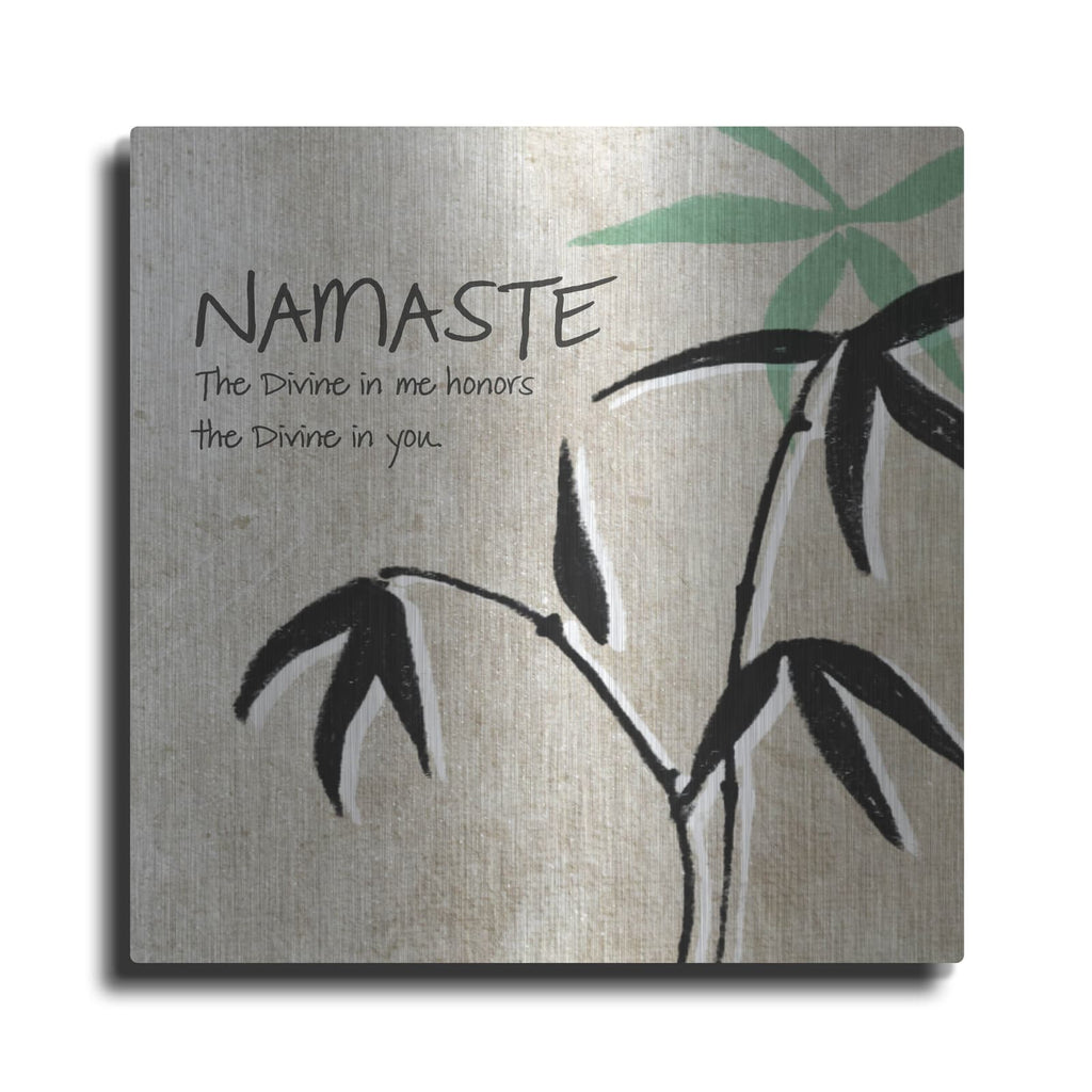 'Namaste' by Linda Woods – Metal Wall Art