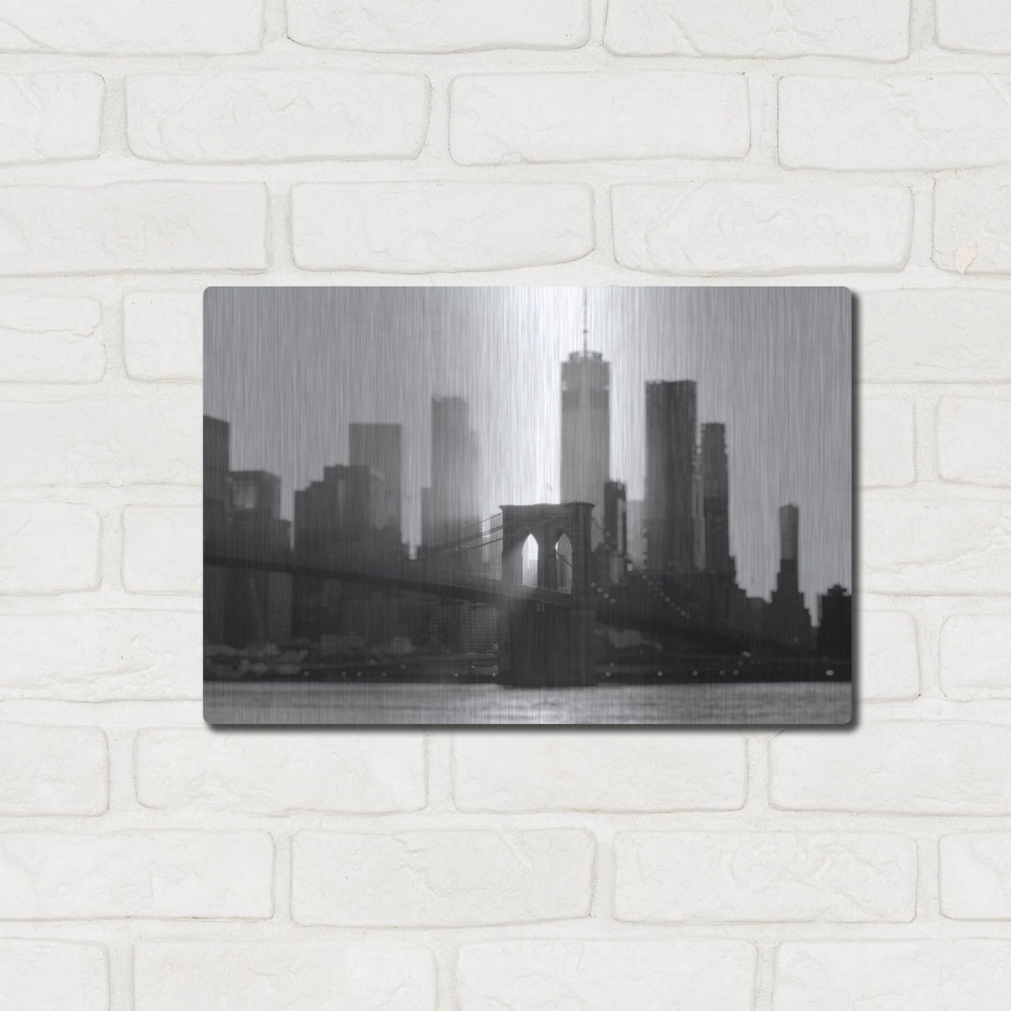 Luxe Metal Art 'New York 1' by Carina Okula, Metal Wall Art,16x12