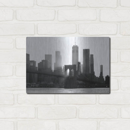 Luxe Metal Art 'New York 1' by Carina Okula, Metal Wall Art,16x12