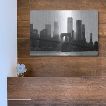 Luxe Metal Art 'New York 1' by Carina Okula, Metal Wall Art,16x12