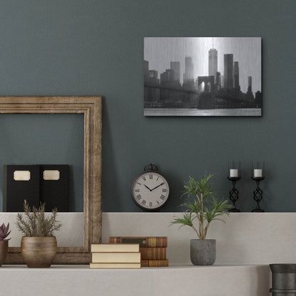 Luxe Metal Art 'New York 1' by Carina Okula, Metal Wall Art,16x12