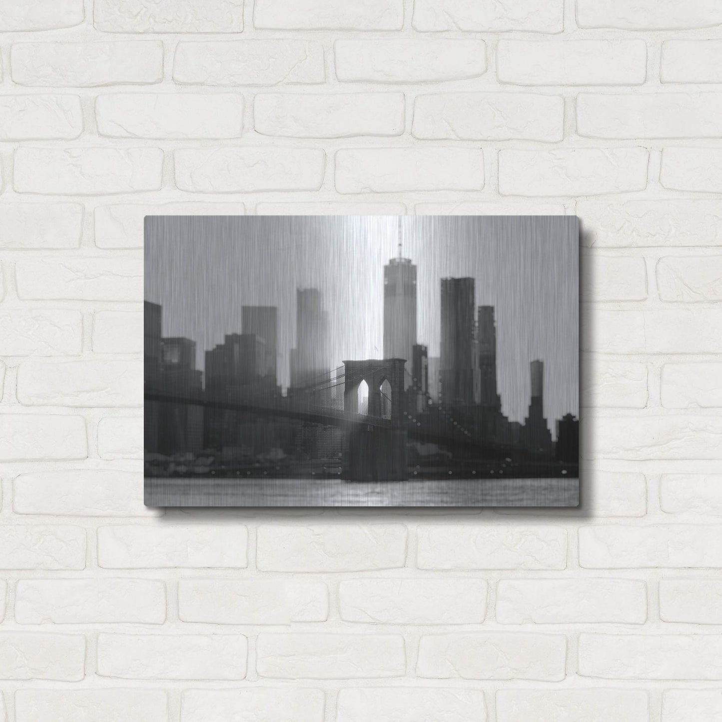 Luxe Metal Art 'New York 1' by Carina Okula, Metal Wall Art,24x16
