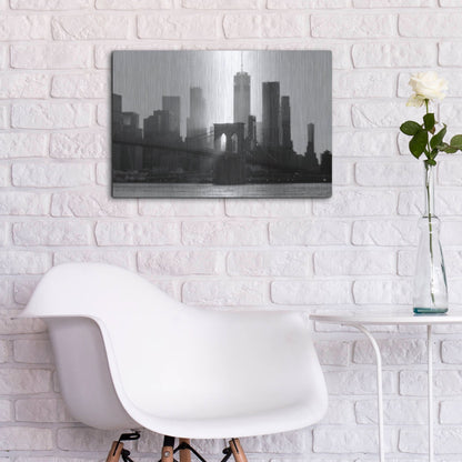 Luxe Metal Art 'New York 1' by Carina Okula, Metal Wall Art,24x16