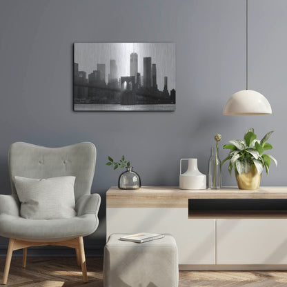 Luxe Metal Art 'New York 1' by Carina Okula, Metal Wall Art,24x16