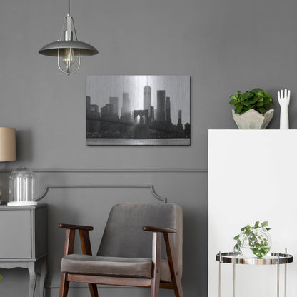 Luxe Metal Art 'New York 1' by Carina Okula, Metal Wall Art,24x16