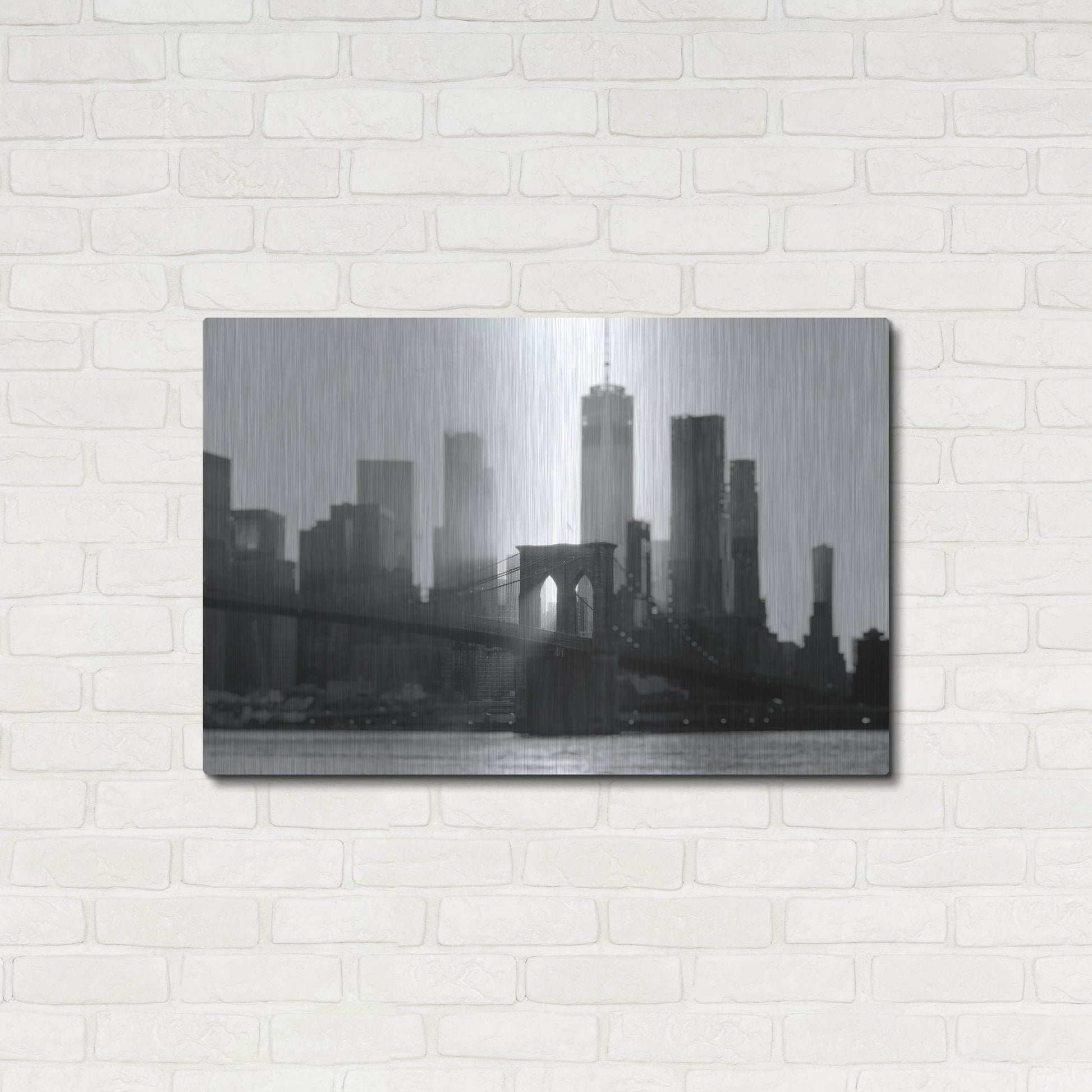 Luxe Metal Art 'New York 1' by Carina Okula, Metal Wall Art,36x24