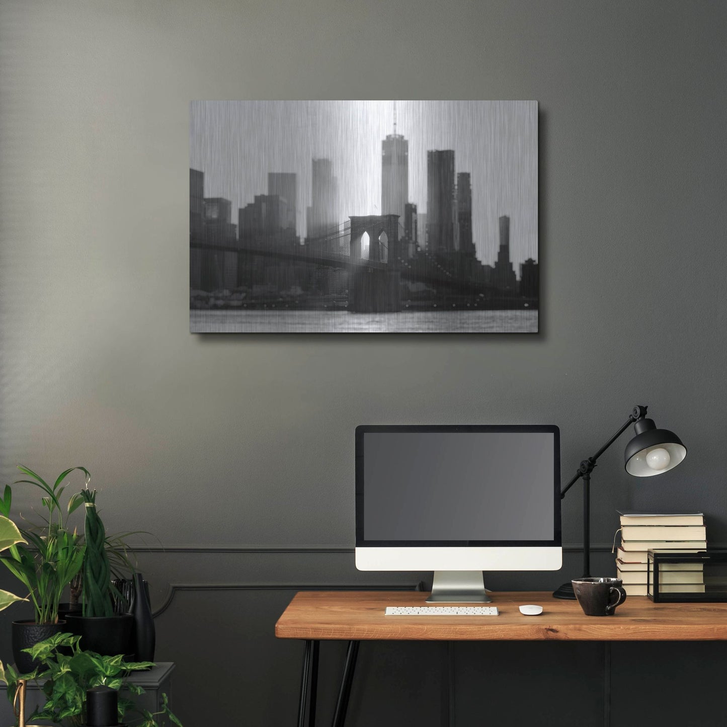 Luxe Metal Art 'New York 1' by Carina Okula, Metal Wall Art,36x24