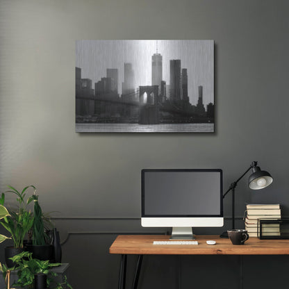 Luxe Metal Art 'New York 1' by Carina Okula, Metal Wall Art,36x24