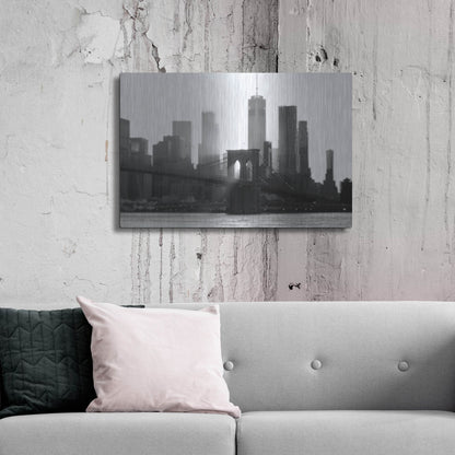 Luxe Metal Art 'New York 1' by Carina Okula, Metal Wall Art,36x24