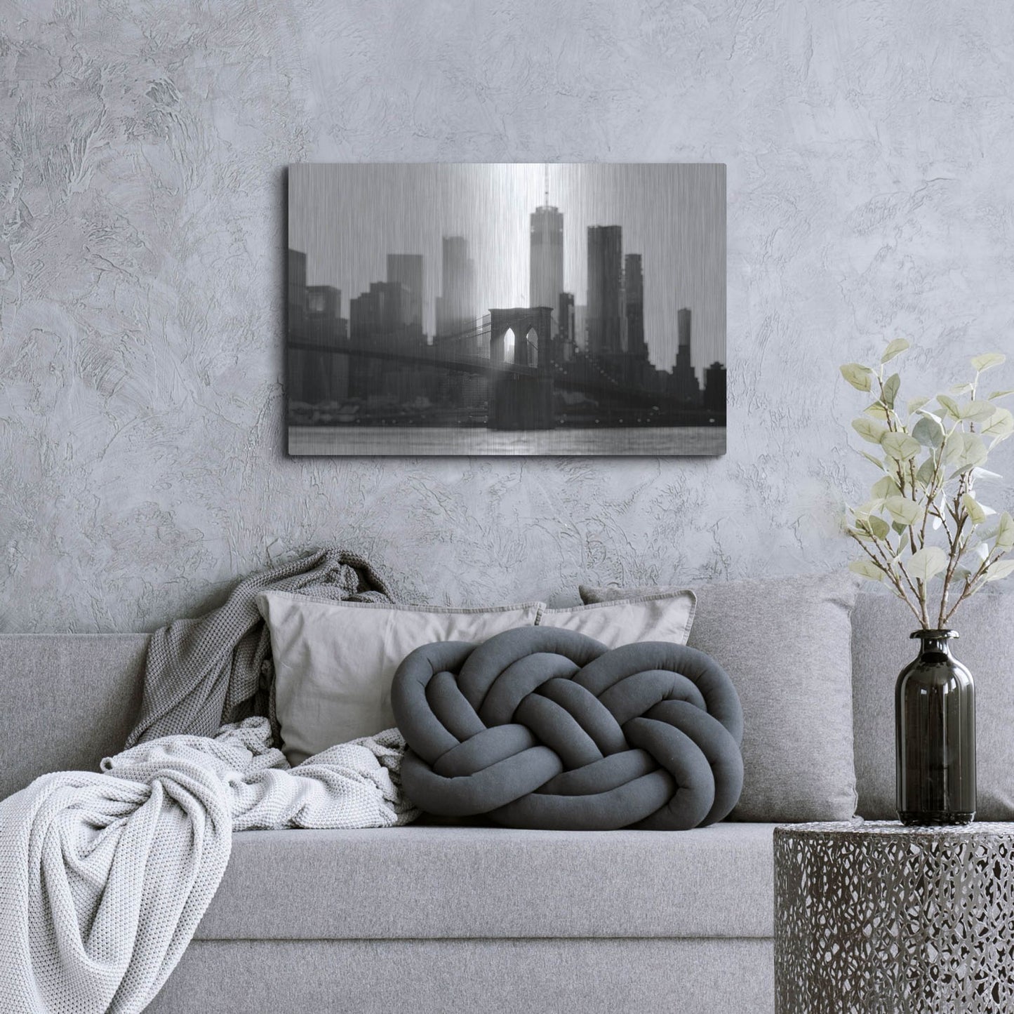 Luxe Metal Art 'New York 1' by Carina Okula, Metal Wall Art,36x24