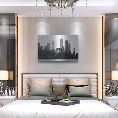 Luxe Metal Art 'New York 1' by Carina Okula, Metal Wall Art,36x24