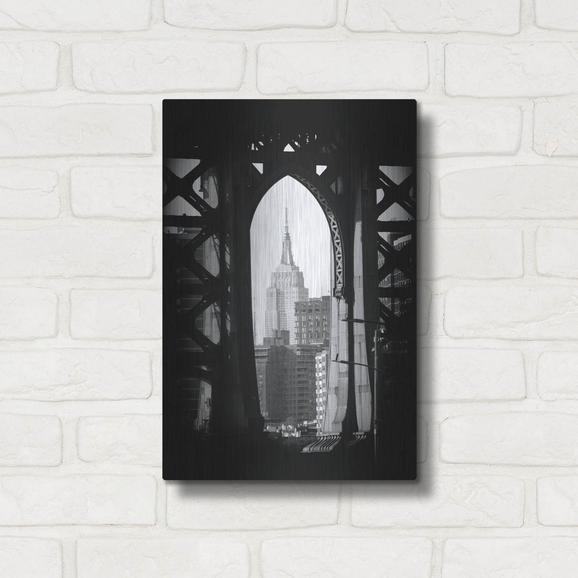 Luxe Metal Art 'New York 2' by Carina Okula, Metal Wall Art,12x16