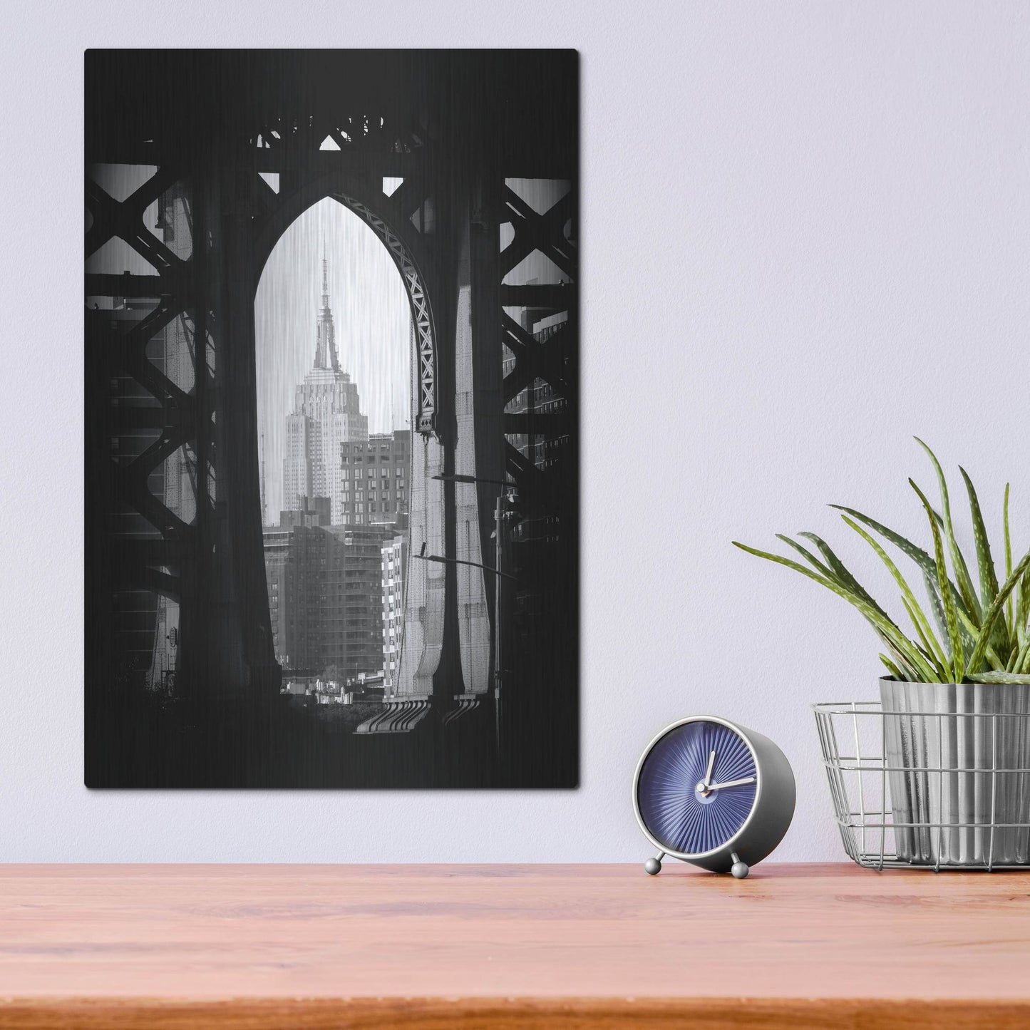 Luxe Metal Art 'New York 2' by Carina Okula, Metal Wall Art,12x16