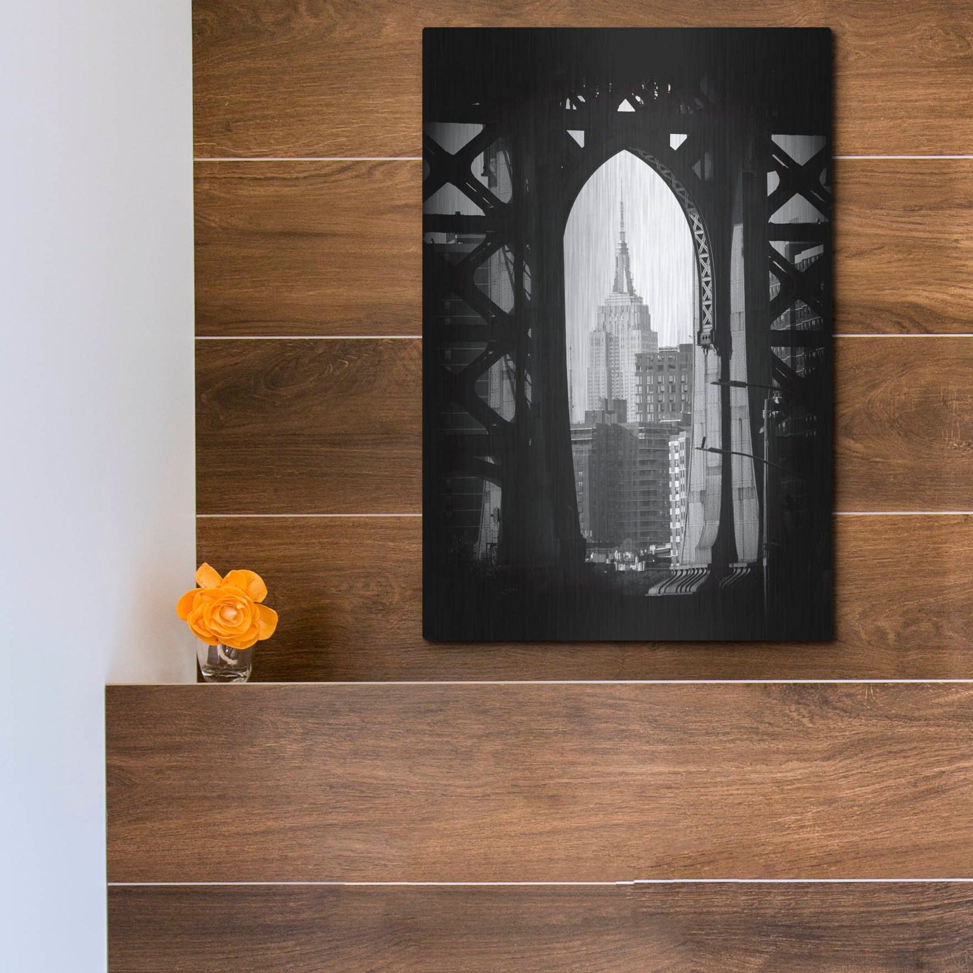 Luxe Metal Art 'New York 2' by Carina Okula, Metal Wall Art,12x16