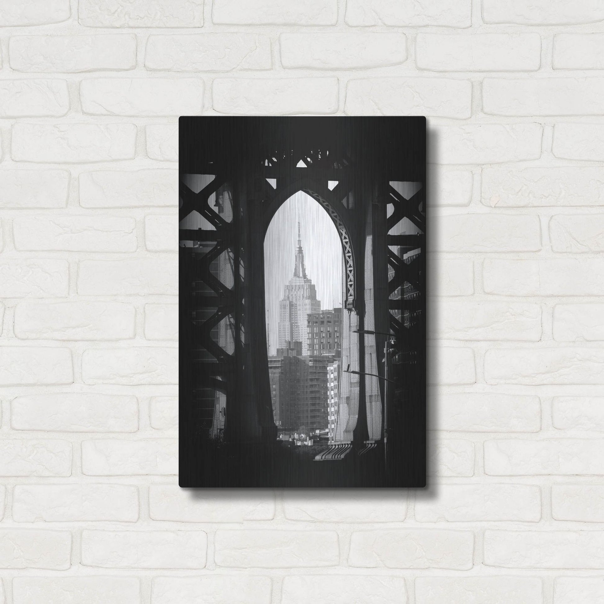 Luxe Metal Art 'New York 2' by Carina Okula, Metal Wall Art,16x24