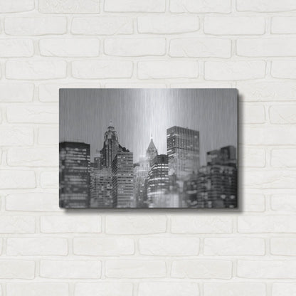 Luxe Metal Art 'New York 3' by Carina Okula, Metal Wall Art,24x16