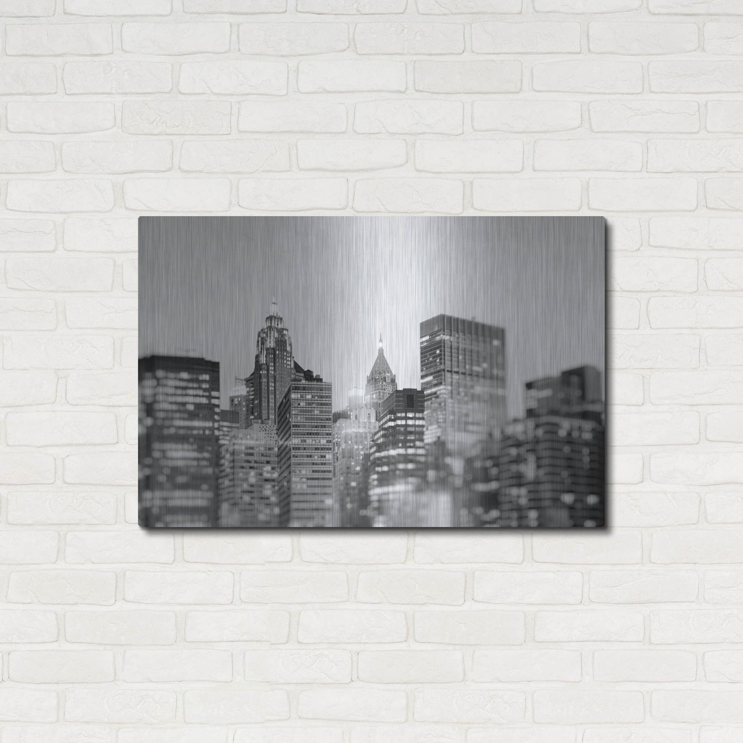 Luxe Metal Art 'New York 3' by Carina Okula, Metal Wall Art,36x24