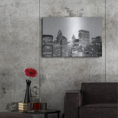 Luxe Metal Art 'New York 3' by Carina Okula, Metal Wall Art,36x24