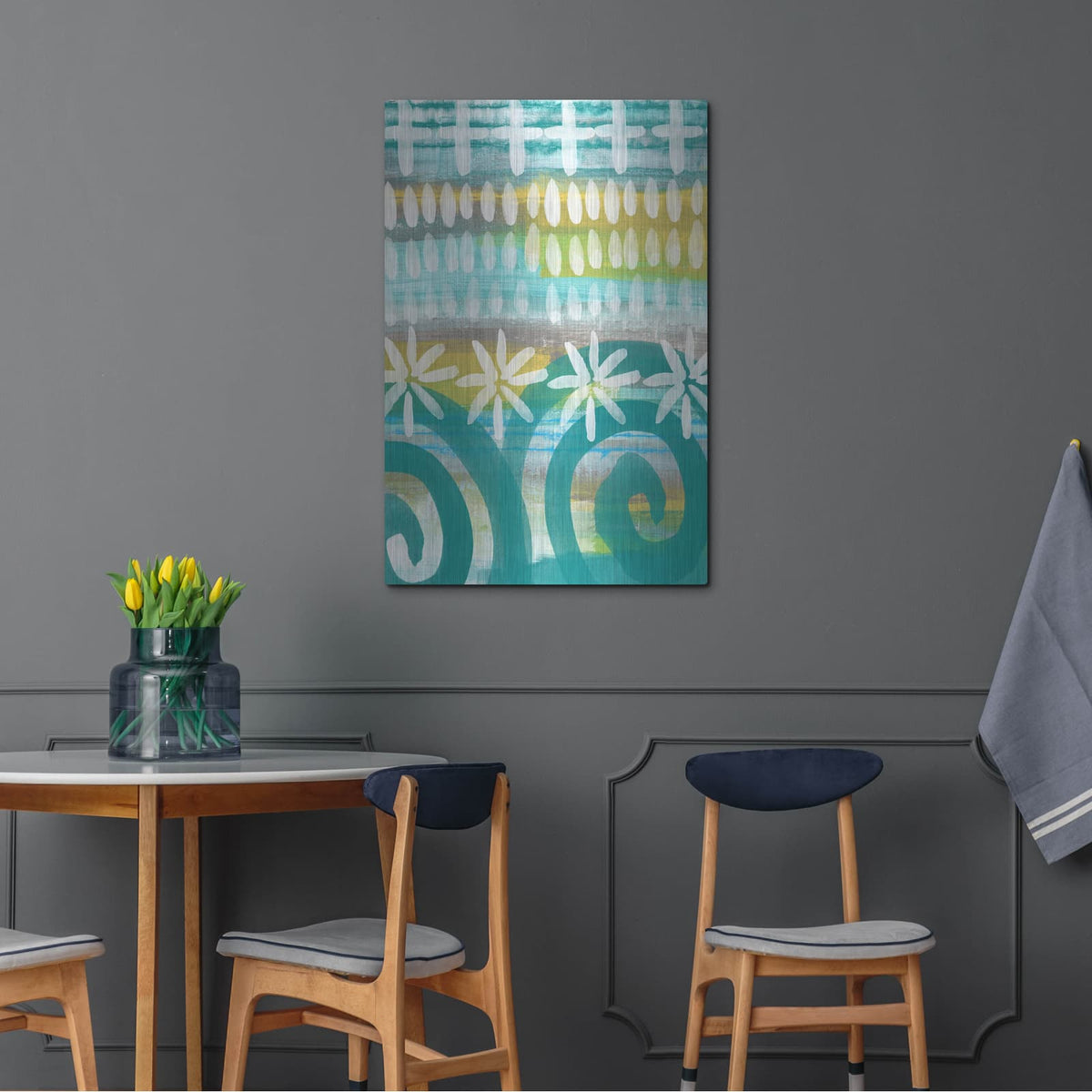 'Fiesta II' by Linda Woods – Metal Wall Art, 24x36 room view