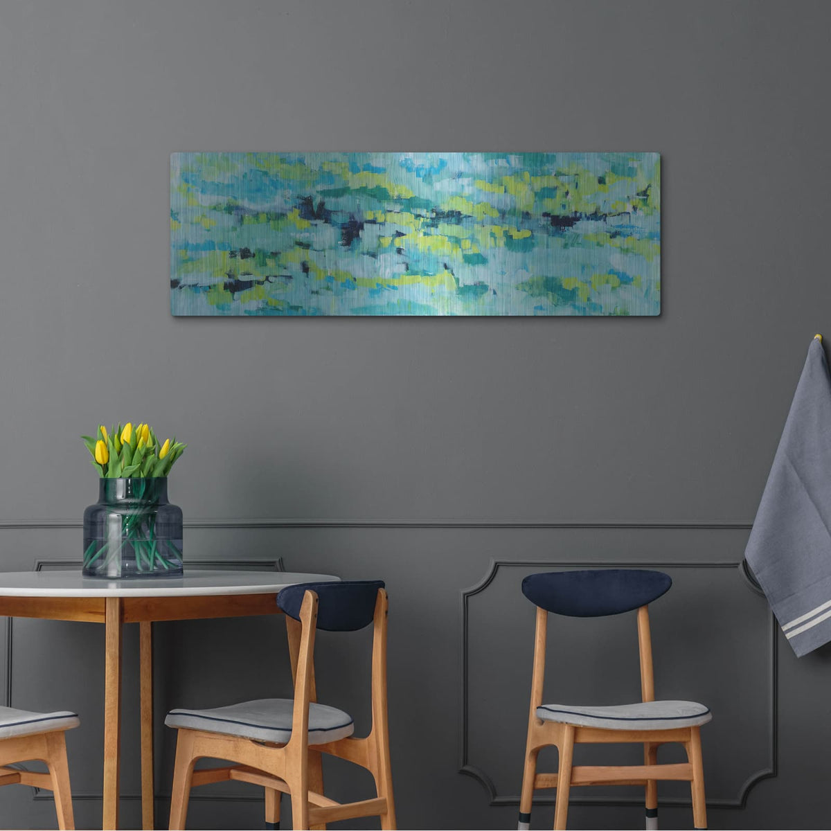 'Except When Soft Rains' by Cassandra Gillens – Metal Wall Art, 48x16 room view
