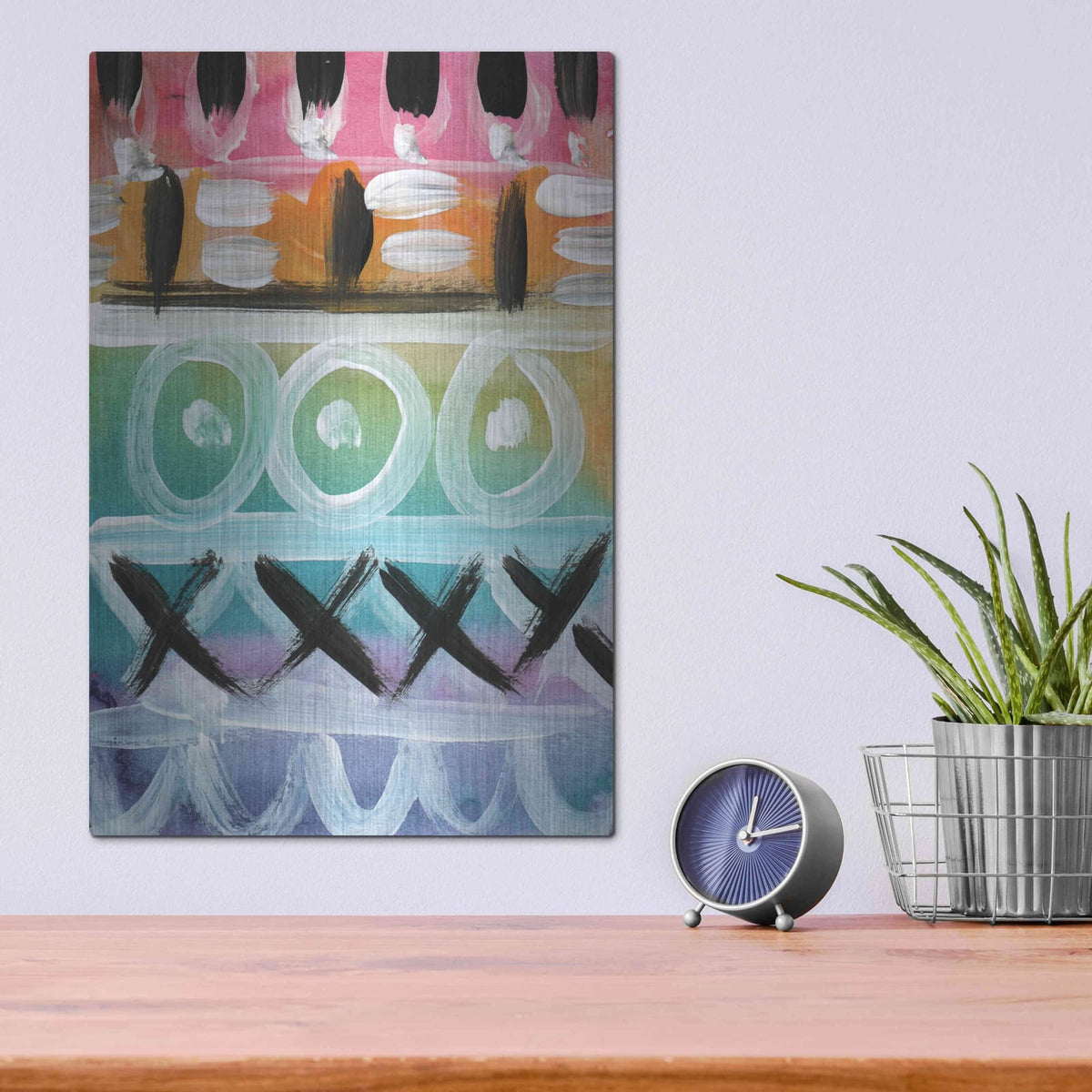 'Fiesta III' by Linda Woods – Metal Wall Art, 12x16 room view