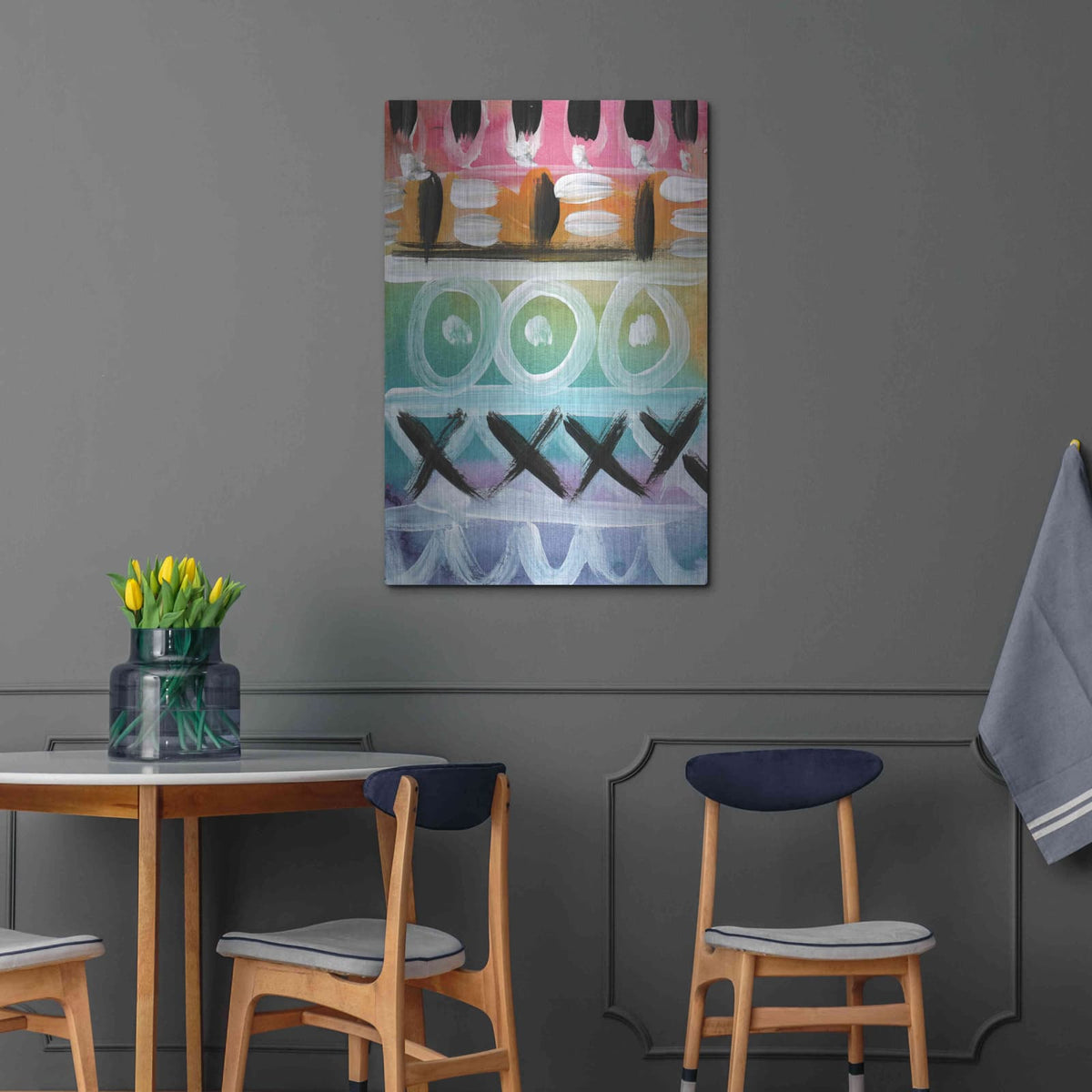 'Fiesta III' by Linda Woods – Metal Wall Art, 24x36 room view