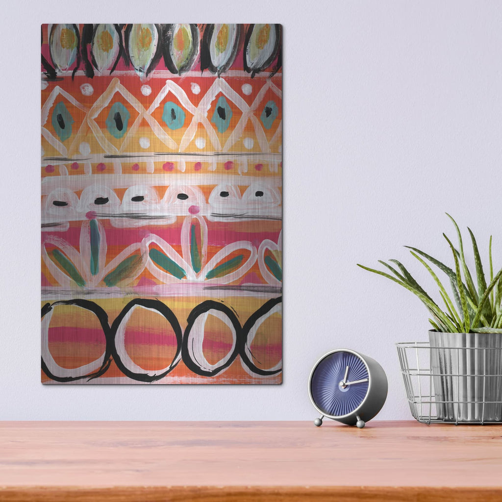 'Fiesta V' by Linda Woods – Metal Wall Art, 12x16 room view