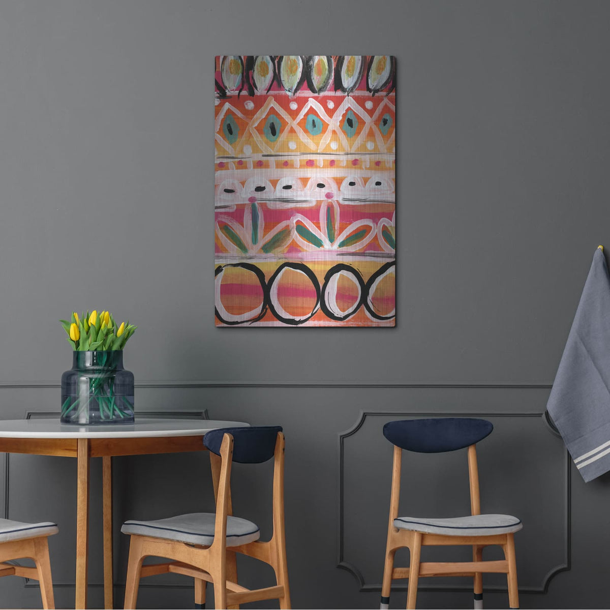 'Fiesta V' by Linda Woods – Metal Wall Art, 24x36 room view