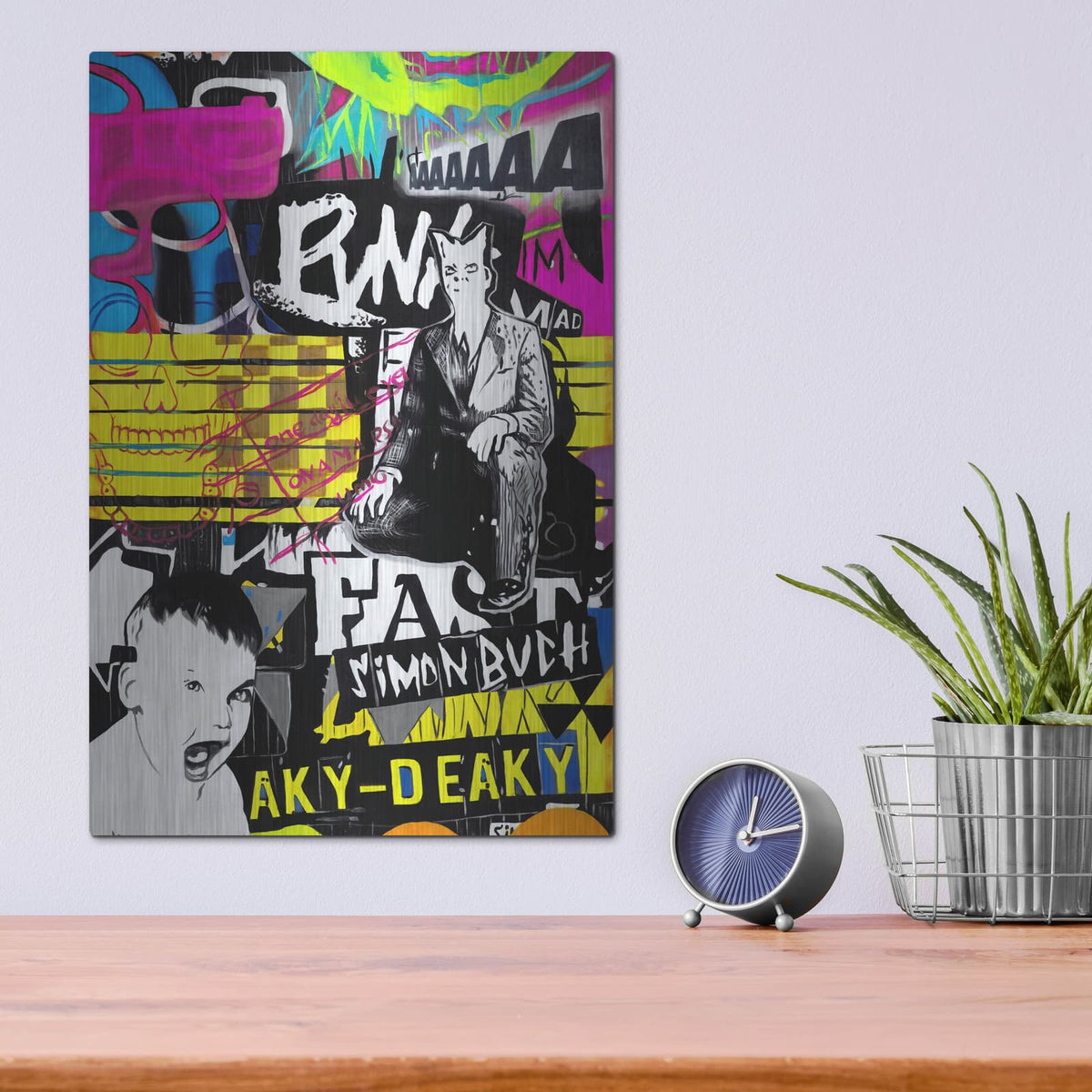 'Poser' by Colourblind – Metal Wall Art, 12x16 room view