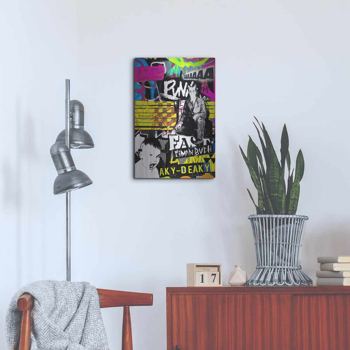 'Poser' by Colourblind – Metal Wall Art, 16x24 room view