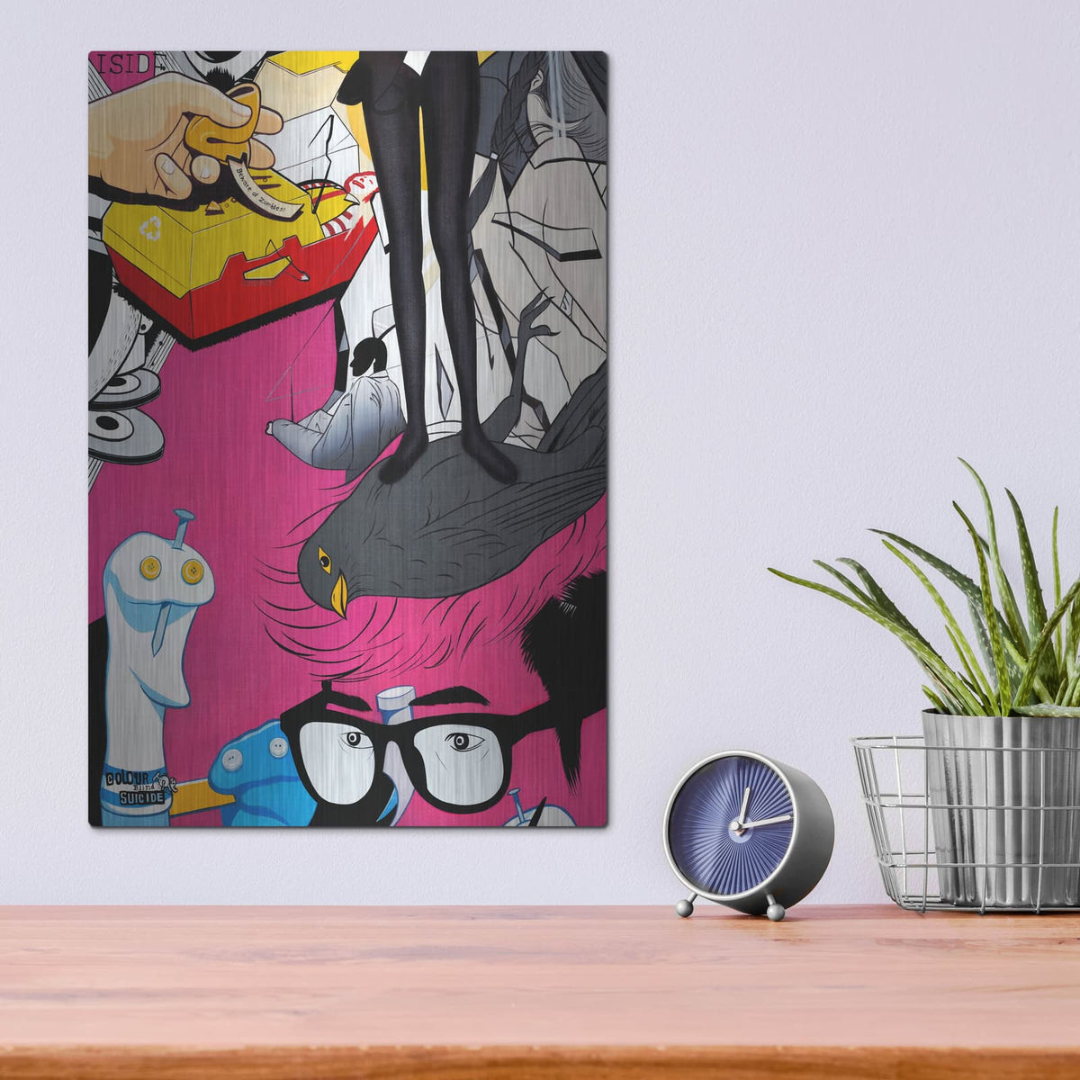 'She'S Got The Look' by Colourblind – Metal Wall Art, 12x16 room view