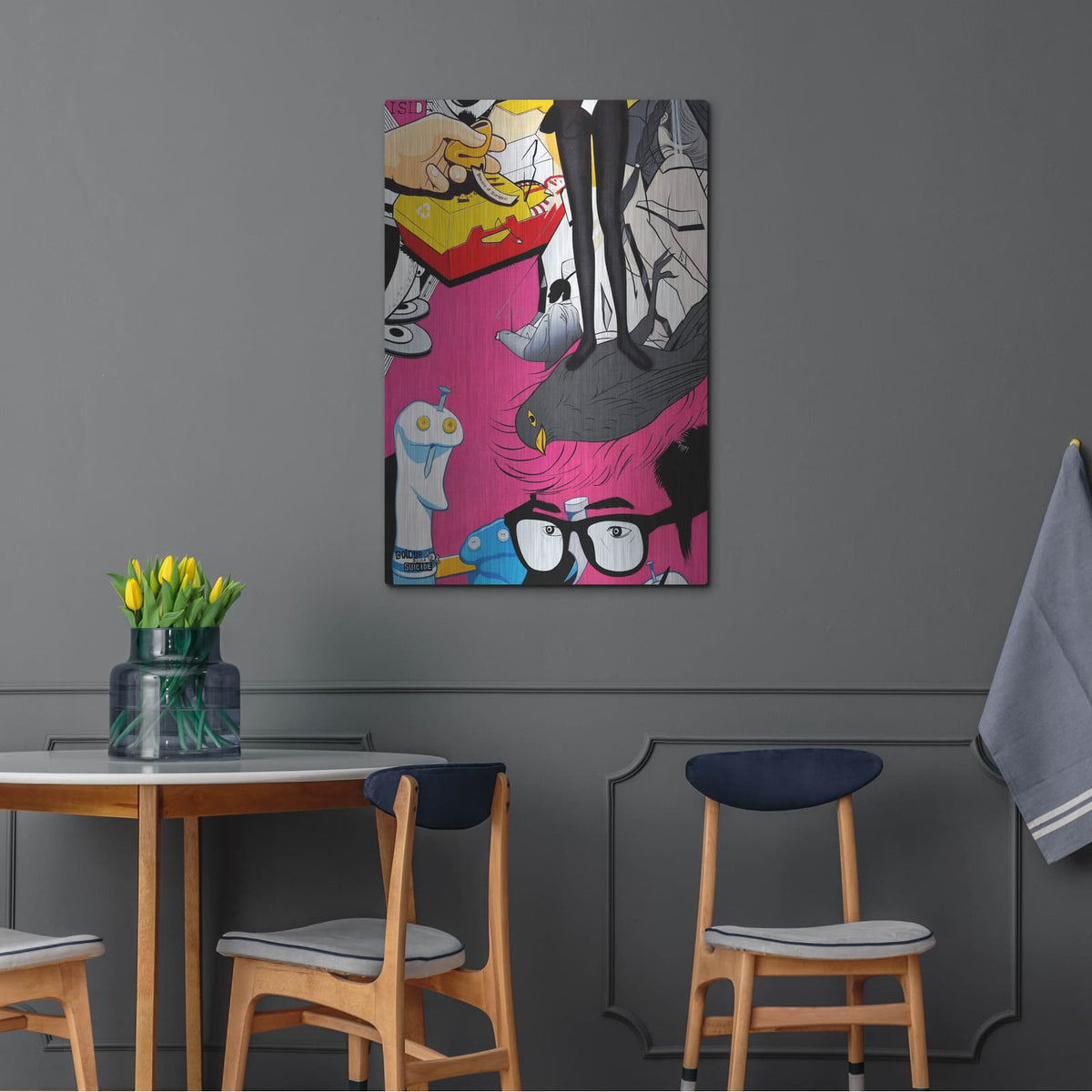 'She'S Got The Look' by Colourblind – Metal Wall Art, 24x36 room view