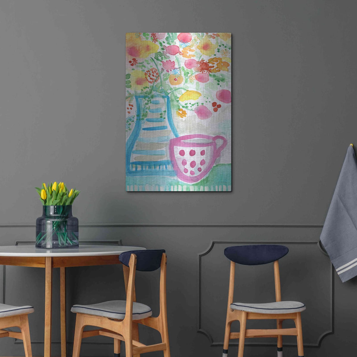 'Create Wine' by Linda Woods – Metal Wall Art, 24x36 room view