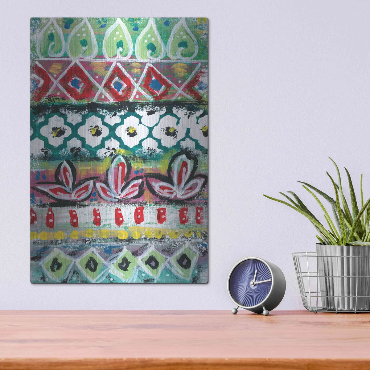 'Pattern Painting II' by Linda Woods – Metal Wall Art, 12x16 room view