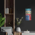 'Pattern Painting III' by Linda Woods – Metal Wall Art, 12x24 room view