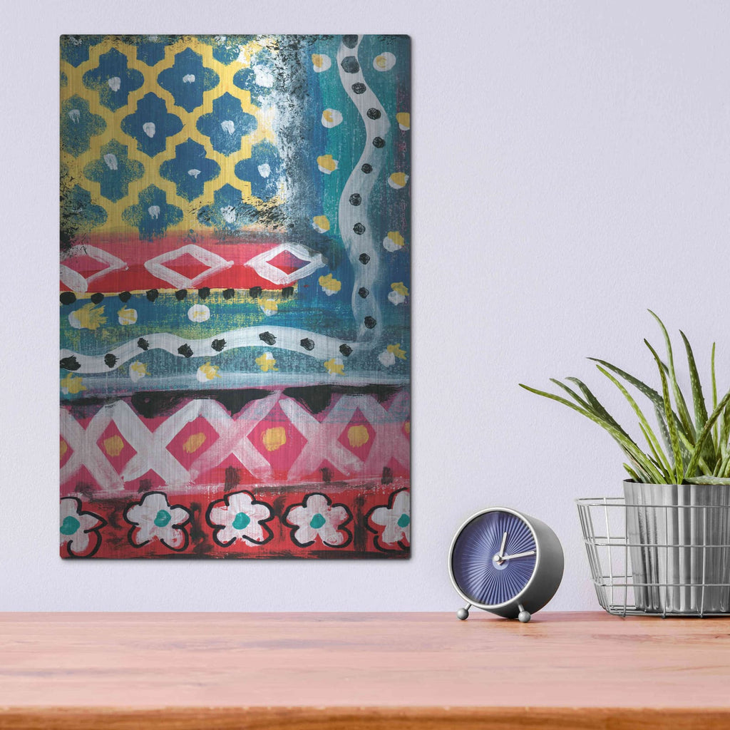 'Pattern Painting IV' by Linda Woods – Metal Wall Art, 12x16 room view