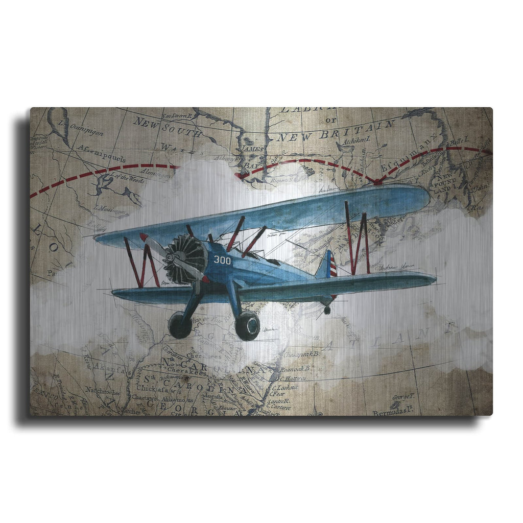'Biplane 1' by GraphINC – Metal Wall Art