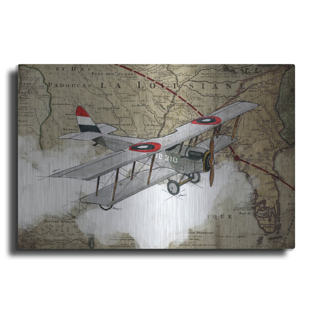 'Biplane 4' by GraphINC – Metal Wall Art