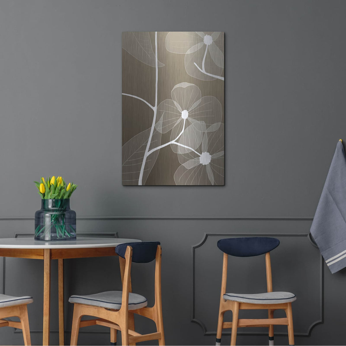 'Floral 1' by GraphINC – Metal Wall Art, 24x36 room view