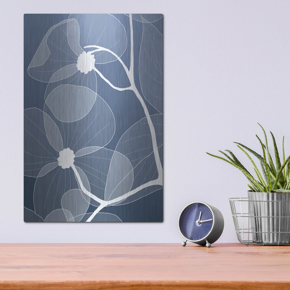 'Floral 2' by GraphINC – Metal Wall Art, 12x16 room view