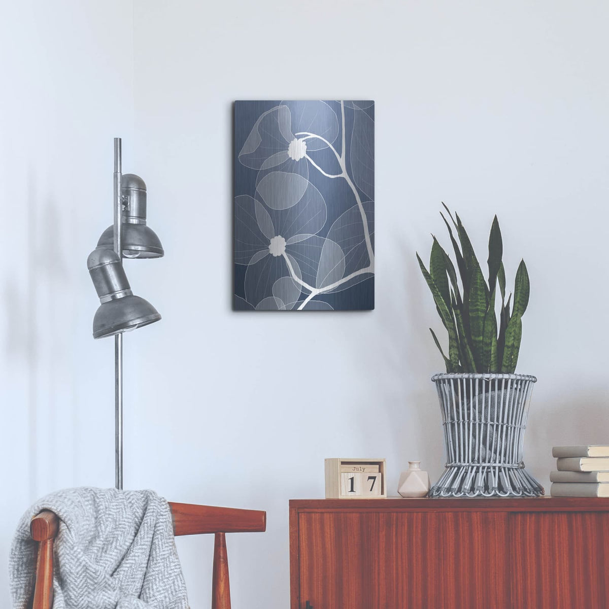 'Floral 2' by GraphINC – Metal Wall Art, 16x24 room view
