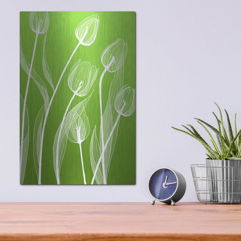 'Floral 4' by GraphINC – Metal Wall Art, 12x16 room view