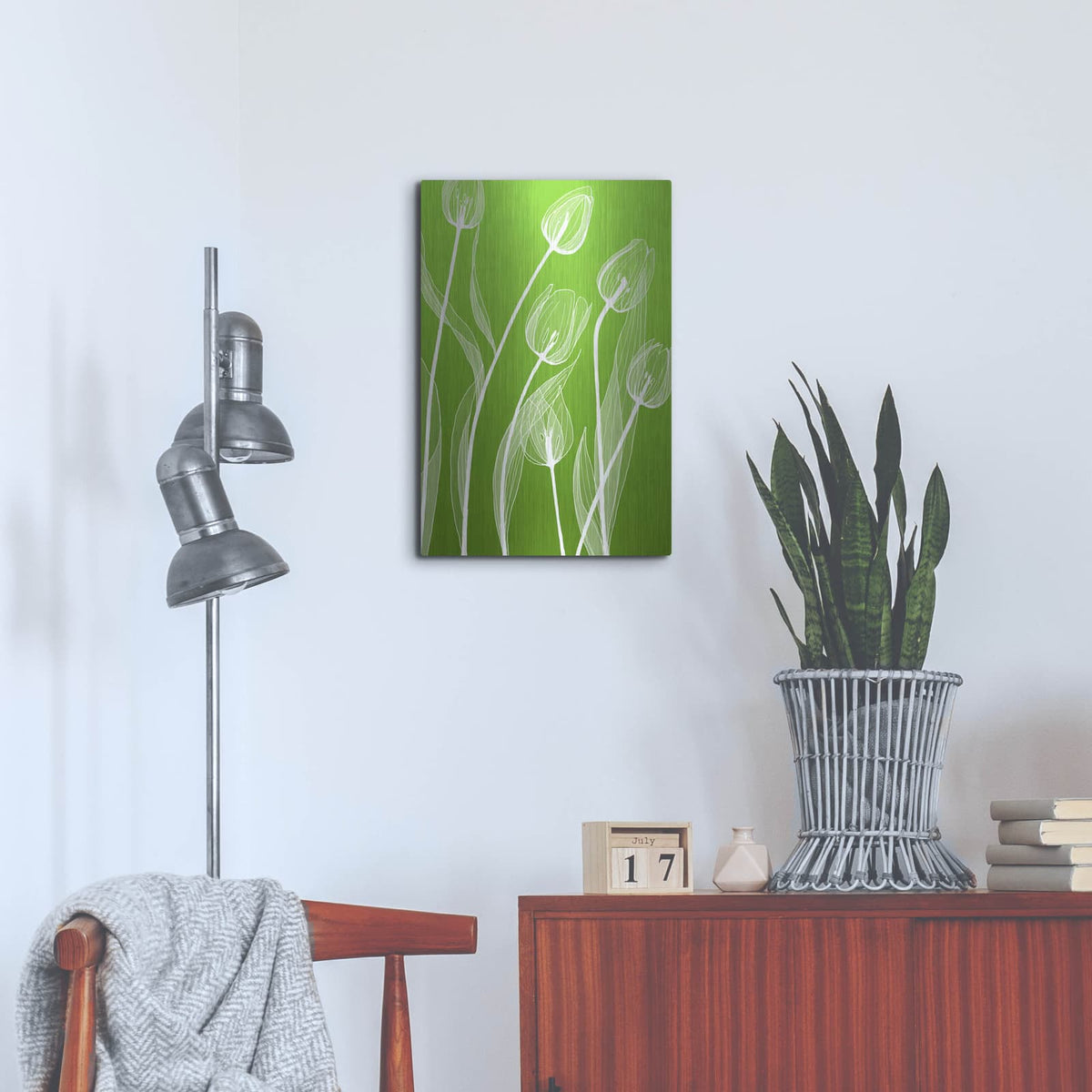'Floral 4' by GraphINC – Metal Wall Art, 16x24 room view
