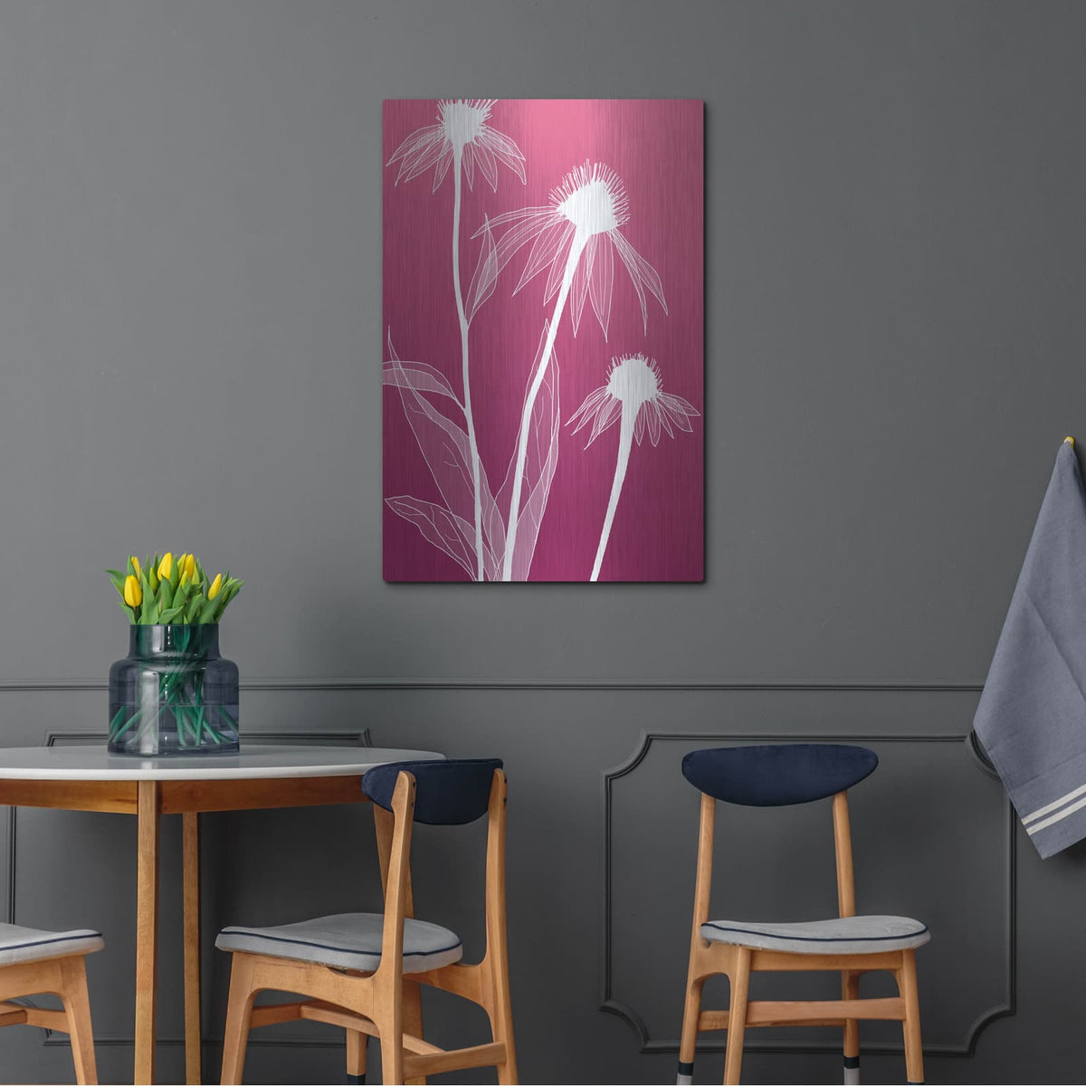 'Floral 5' by GraphINC – Metal Wall Art, 24x36 room view