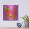 'Day Of The Dead Cat' by Linda Woods – Metal Wall Art, 12x12 room view