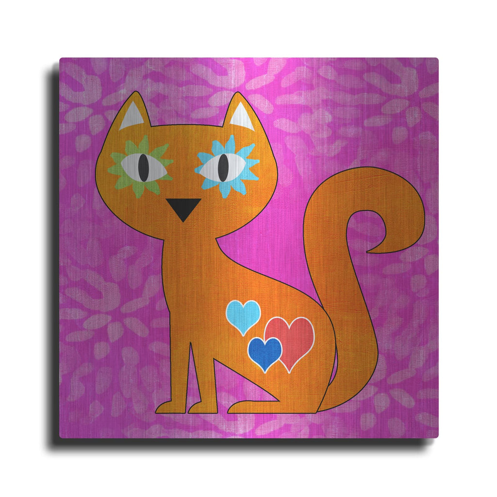 'Day Of The Dead Cat' by Linda Woods – Metal Wall Art