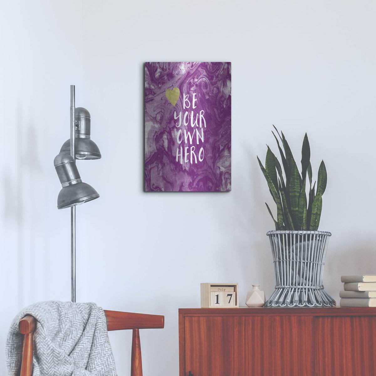 'Be Your Own Hero' by Linda Woods – Metal Wall Art, 16x24 room view
