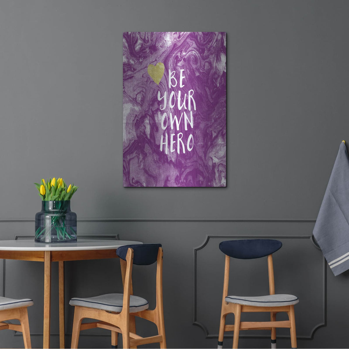 'Be Your Own Hero' by Linda Woods – Metal Wall Art, 24x36 room view