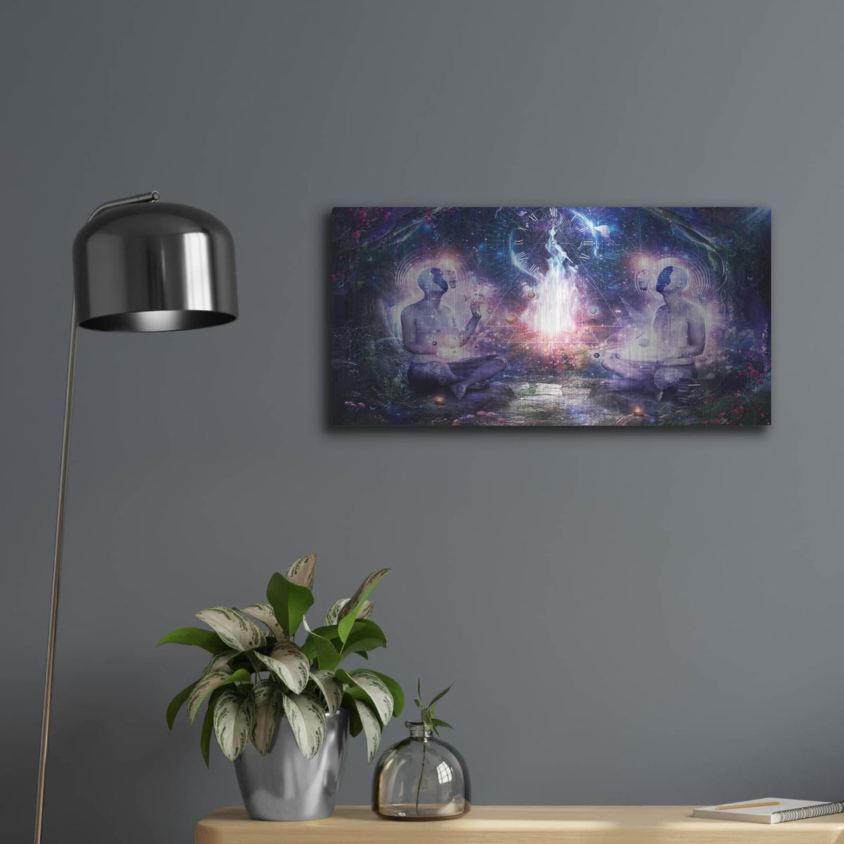 'In The Light Of Knowledge' by Cameron Gray – Metal Wall Art, 24x12 room view