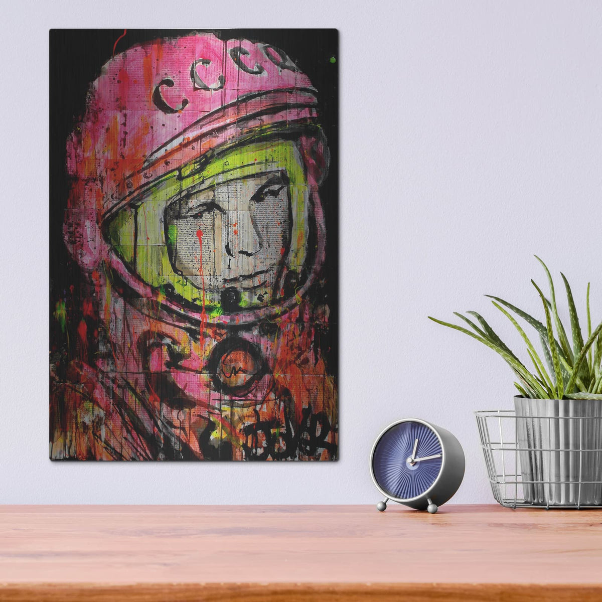 'Neon Starman' by Loui Jover – Metal Wall Art, 12x16 room view